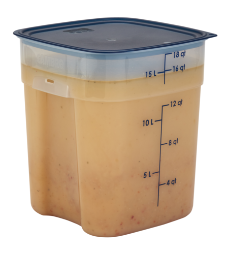 Cambro 18SFSPROPP190 CamSquare FreshPro Food Container, 18 qt., polypropylene
