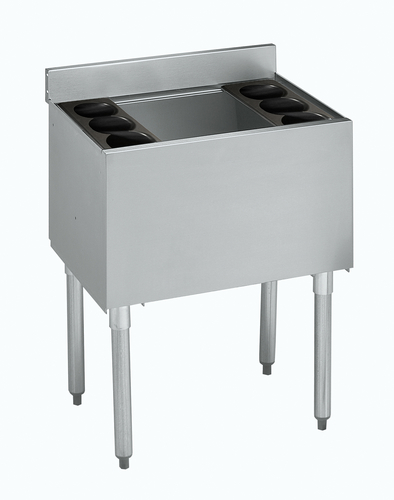 Krowne Metal  18-24-7  Silver Series Insulated Ice Bin with 7-Circuit Cold Plate, 24'' W x 22.5'' front to back