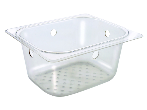 Krowne Metal 30-160 Perforated Basket, 6'' deep, for 10'' x 14'' & 10'' x 12'' dump sinks, plastic
