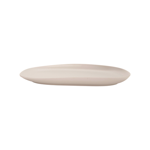 G.E.T. Enterprises  CS-1275-LG  Riverstone Melamine Dinner Plate/Shared Appetizer Platter, 12'' x 7-1/2'', light gray