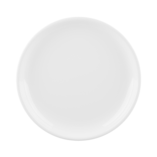 G.E.T. Enterprises  B75R-W  Elite Global Solutions Melamine 7-1/2'' Round Plate, Coupe, Santorini, White