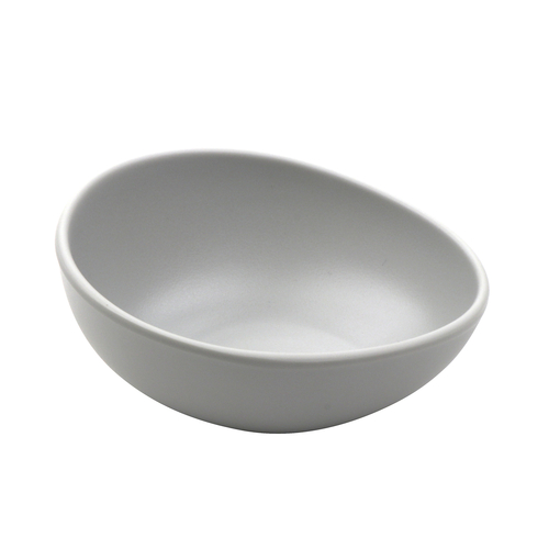 G.E.T. Enterprises  B-401-LG  Riverstone Melamine Ramekin/Sauce Cup, 2 oz., 3-1/2'' x 1-3/4''H, oval, light gray