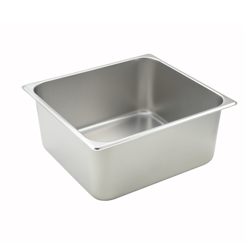 Winco SPTT6 Straight-sided Steam Pan, 2/3 Size, 6'', 25 Ga S/S