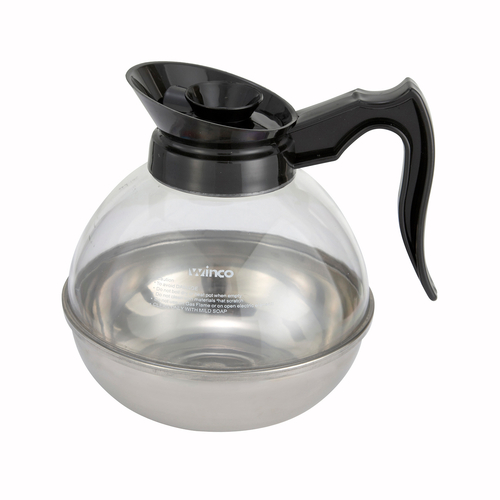 Winco CD-64K 64oz Coffee Decanter, Black, S/S Base