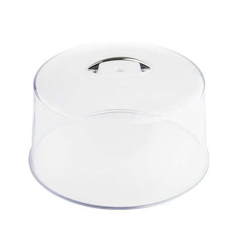 TableCraft Products  422A  Assembled Cake Cover w/ Chrome Plated Handle 12'' dia. X 7.5''