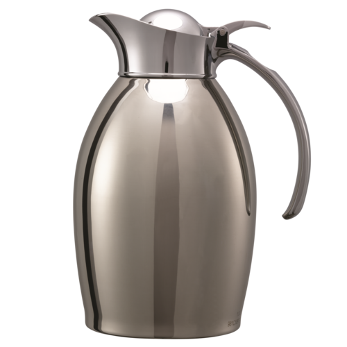 Service Ideas NIC10PS Nicollet Vacuum Insulated Carafe, Polished Finish, 1 liter/33.8 oz., Flip Top Lid