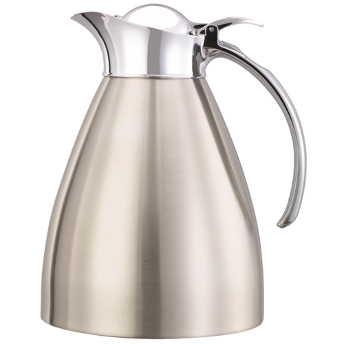 Service Ideas MAR10BS Marquette Series Carafe, 1 liter, vacuum insulated, flip top lid, brushed finish