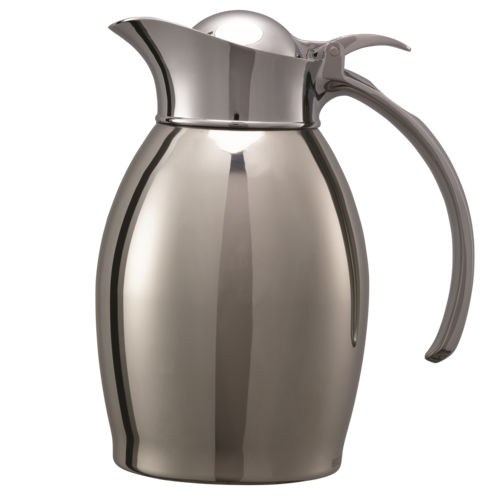 Service Ideas NIC06PS Nicollet Vacuum Insulated Carafe, Polished Finish, 0.6 liter, Flip Top Lid