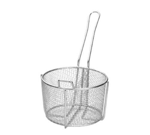 TableCraft Products 987 Round Cooking Basket, 18-8 Stainless Steel, 8.25'' dia x 5''