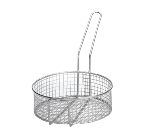 TableCraft Products 988 Round Cooking Basket, 18-8 Stainless Steel, 10.5'' dia x 3.5''