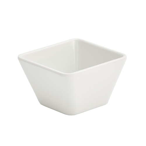 Vollrath  V22211  Melamine Bowl, XXS square, White, 3 OZ., 3 1/2'' x 1-5/8''H