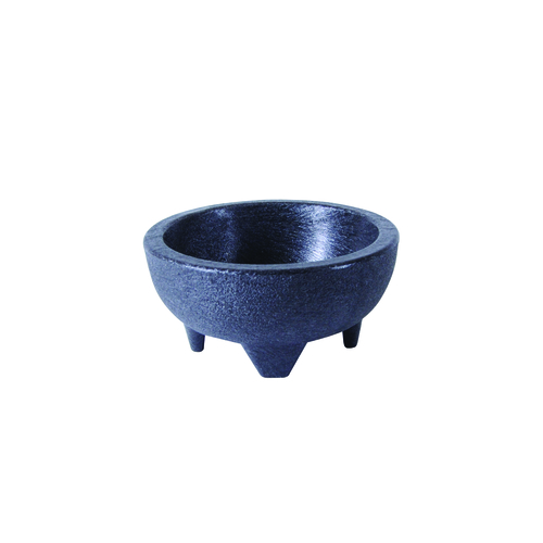 Thunder Group PLMJ010BK 5 3/8'' X 5 3/8'' X 2 1/2'', 10 OZ PLASTIC MOLCAJETE SALSA BOWL, BLACK, NSF