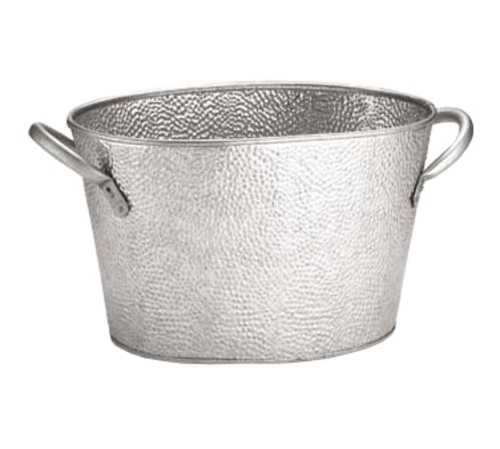 TableCraft Products GT159 1.75 Gal Galvanized Oval Beverage Tub, Galvanized Steel, 15 x 9 x 7.5''