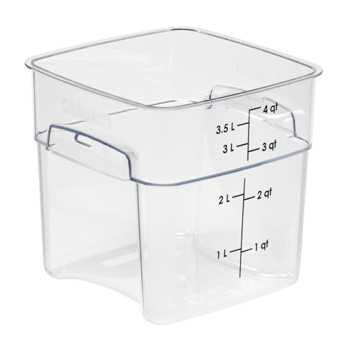 Cambro  4SFSPROCW135  CamSquare FreshPro Food Container, 4 qt., polycarbonate