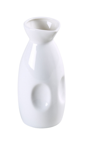 Yanco  FU-910  Fuji Wine/Sake Port, 10 oz., 1-3/4'' dia. x 6-3/8''H, porcelain, bone white