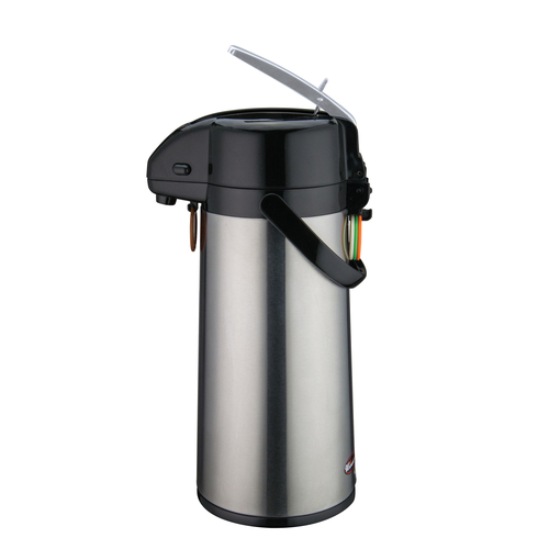 Winco AP-822 2.2L Glass Lined Airpot w/Lever Top, S/S Body