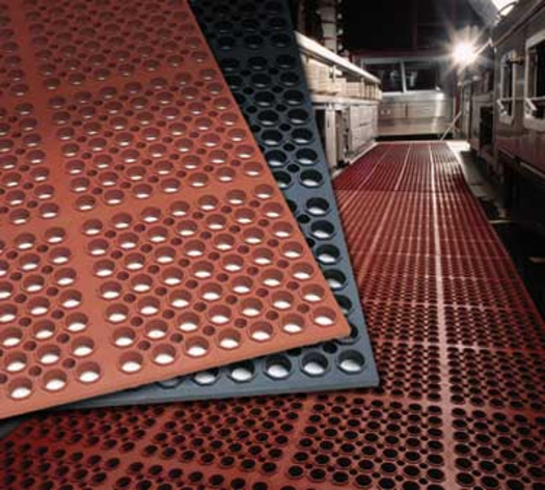 Cactus Mat 2521-C3 Black VIP Lite Anti-Fatigue Mat, 2'-5'' x 3'-3'', 1/2'' thick