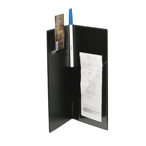 Winco CHK-1K Guest Check Holder, Black, 5''W x 5-1/2''H Folded