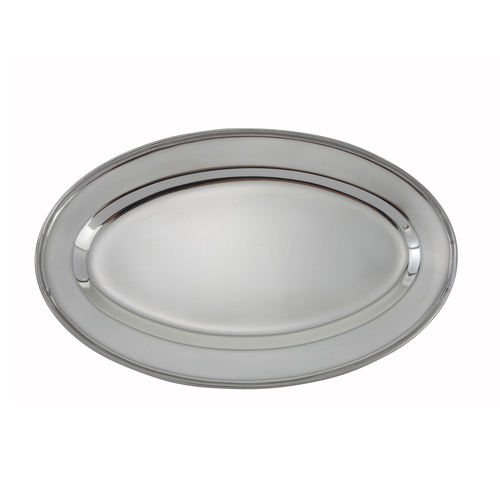 Winco OPL-16 Serving Platter, Oval, 16''x 10-1/4'', S/S