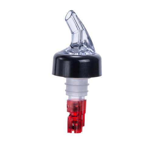 Winco PPA-100 1oz Measured Pourer, Red Tail