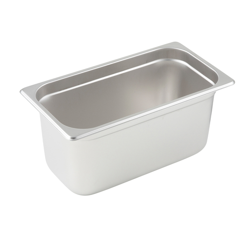 Winco SPJL-306 Anti-jam Steam Pan, 1/3 Size, 6'', 25 Ga S/S