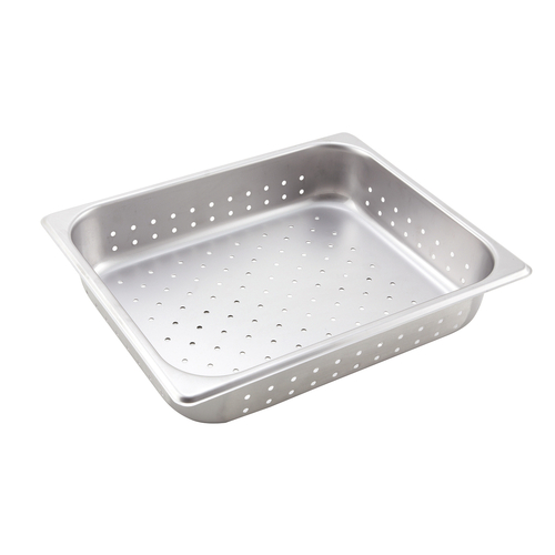 Winco SPHP2 Perforated Steam Pan, Half-size, 2-1/2'', S/S