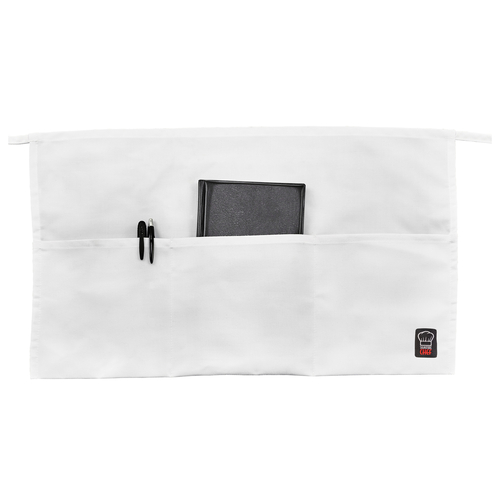 Winco WA-1221W Signature ChefWaist Apron, 21.75''L x 12.5''H, White