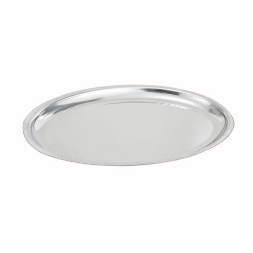 Winco SIZ-11 Sizzle Platter, Oval, 11'', S/S