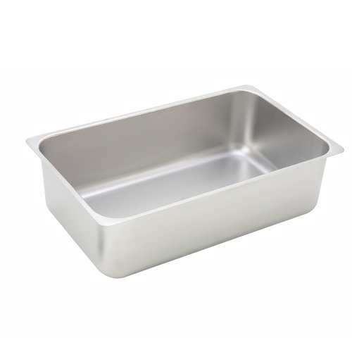 Winco C-WPP Spillage Pan, Full-size, 6'', Flat Edge, S/S