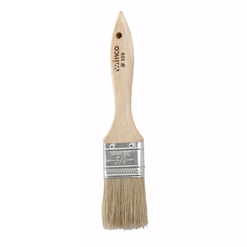 Winco WBR-15 Pastry Brush, Boar Bristle, 1-1/2'' Wide