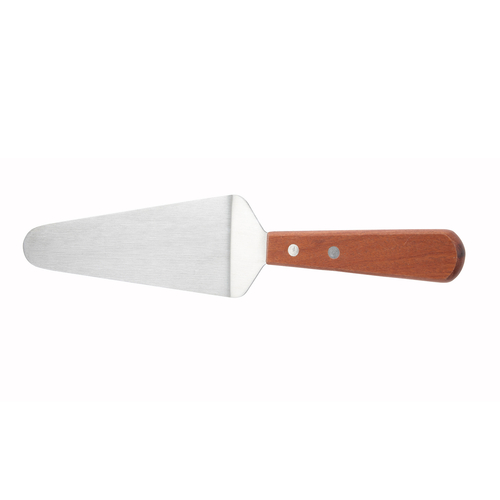 Winco TN166 Pie Server w/Offset, Wooden Hdl, 4-7/8'' x 2-3/8'' Blade