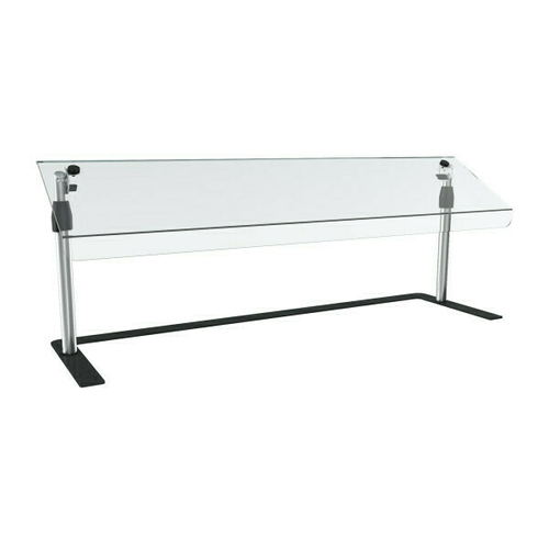 Vollrath MB48 48'' Mobile Countertop Breathguard, height adjustable curved acrylic panel