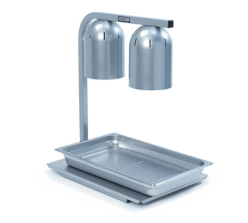 Nemco 6000A-2 Heat Lamp, freestanding, infrared, two white bulb, 120v, 500 watts