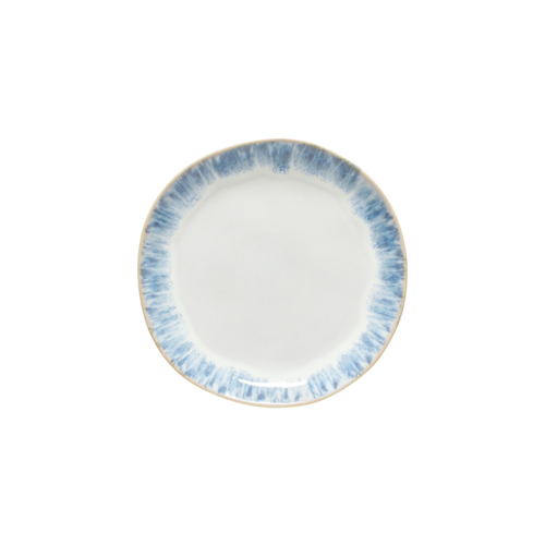 Costa Nova LNP221-RIA Salad/dessert plate 22, D8-1/2'' x H1-1/8'', stoneware, Brisa, Ria Blue