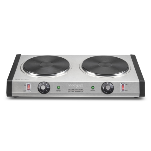 Waring WDB600X Double Burner, 20-1/2'' W, dual 900 watt 7.5'' plates, 120v