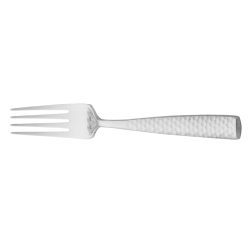 Steelite WL4806 Salad Fork, 7-1/16'', heavy weight, 18/0 stainless steel, hammered finish, Walco, Alps