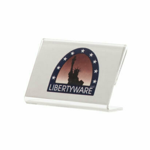 Libertyware  AED32  Card Holder, easel display, 3-1/2''W x 2''H, acrylic