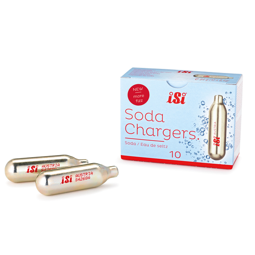 ISI North America 000499 iSiProfessional CO2 Soda Charger for 102001, gold (10 per pack)
