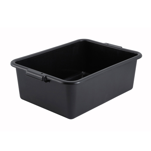 Winco  PL-7K  7'' Dish Box, Standard Weight, Black