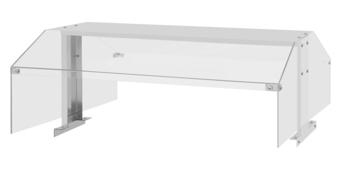 Turbo Air SNZ-48T Sneeze Guard, double sided, 48''W, polycarbonate cover, stainless steel side, for JBT-48