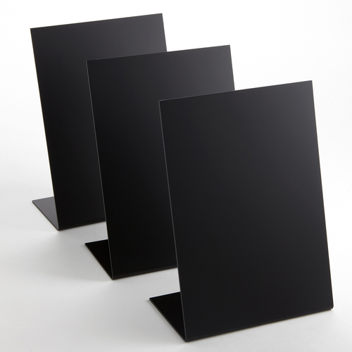 American Metalcraft  TBABLA5  TABLE TOP CHALKBOARD, BLACK, 3PKCHINA