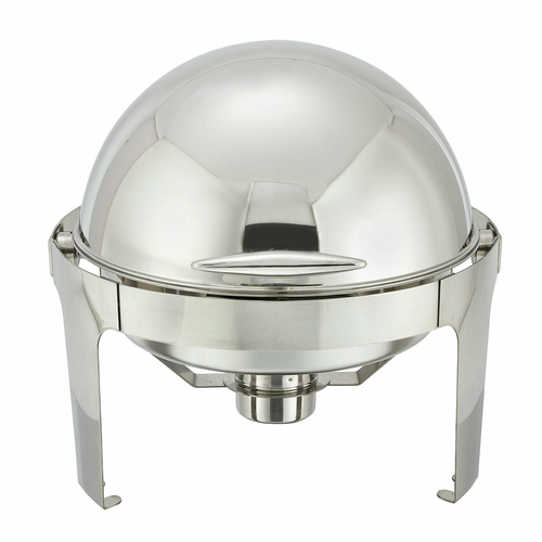 Winco 602 Madison 6qt Round Chafer, Roll-top, S/S, Heavyweight