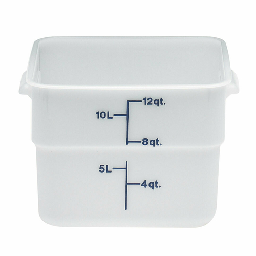 Cambro  12SFSP148  CamSquare Food Container, 12 qt., polyethylene, natural white