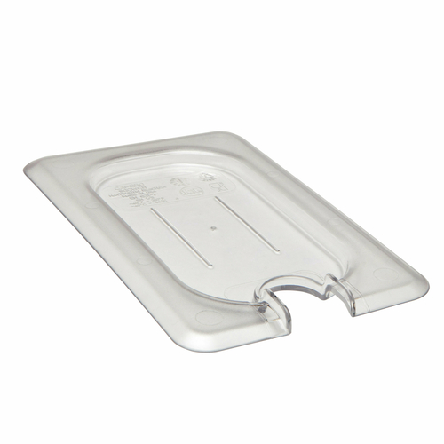 Cambro 90CWCN135 Camwear Food Pan Cover, 1/9 size, flat, notched, polycarbonate, clear