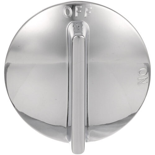 AllPoints Foodservice Parts & Supplies  221164  Valve Knob, 2'' dia., 1/4'' D-stem, chrome metal, replaces American Range 10420, A32111; Imperial 1008, 14008-1, and others
