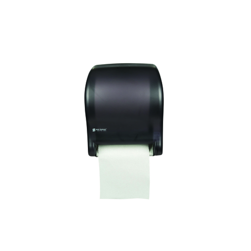 CFS Brands  T8000TBK  Tear-n-Dry Essence Classic Towel Dispenser, wall mount, touchless, holds (1) 8'' wide roll x 8'' diameter, requires batteries, plastic, black pearl
