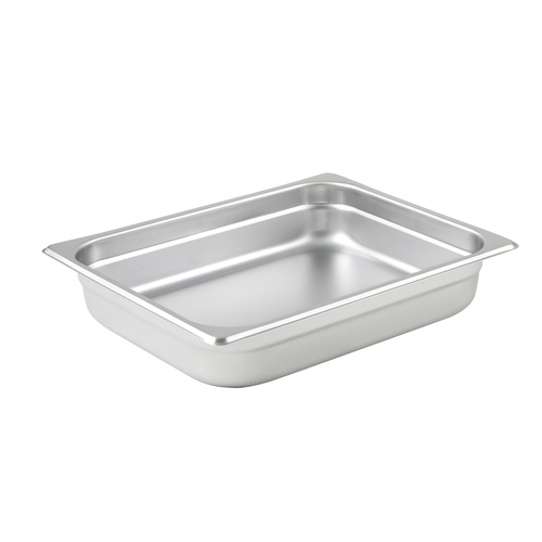 Winco SPJL-202 Anti-jam Steam Pan, Half-size, 2-1/2'', 25 Ga S/S
