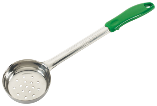 Winco  FPP-4  4oz Perf Food Portioner, One-piece, Green, S/S