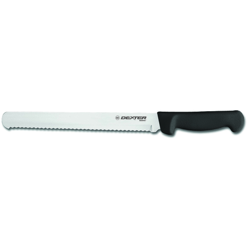 Dexter Russell  31604B  10'' scalloped slicer, black handle