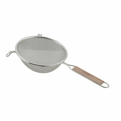 Libertyware WHSDM6 Strainer, 6'', stainless steel, medium double mesh, wood handle